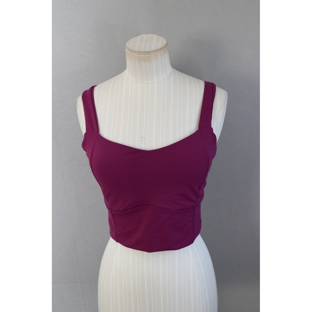 Born Primitive Sports Bra Tank Medium Purple Berry Sweetheart Crop Long Line
